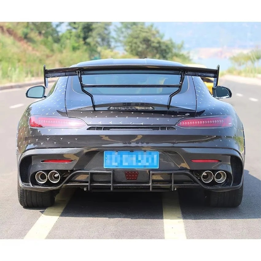 Upgrade Car Parts Black Series Style Dry Carbon Fiber Rear Wing Spoiler for   GT GTS Car Body Kit